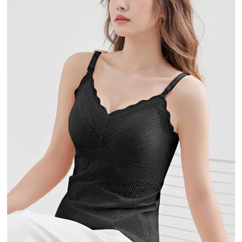 授乳キャミソール 授乳ブラ 授乳 シームレス キャミ リブ ブラジャー カップ付き ブラキャミ インナー 大きいサイズ |  | 18