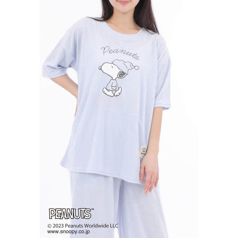 PEANUTS 【SNOOPY】スヌーピー ルームウェア パイル生地 上下セット