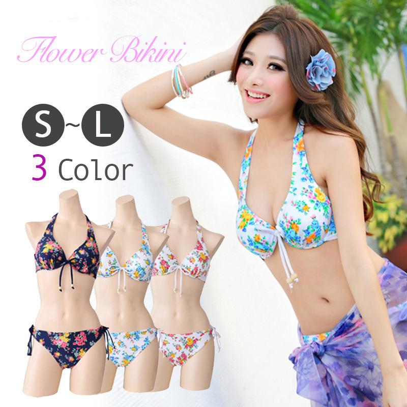 かわいい 花柄 水着 盛れる ワイヤービキニ ビキニ レディース ブルー ピンク K Z115 Core Lavish 通販 Yahoo ショッピング
