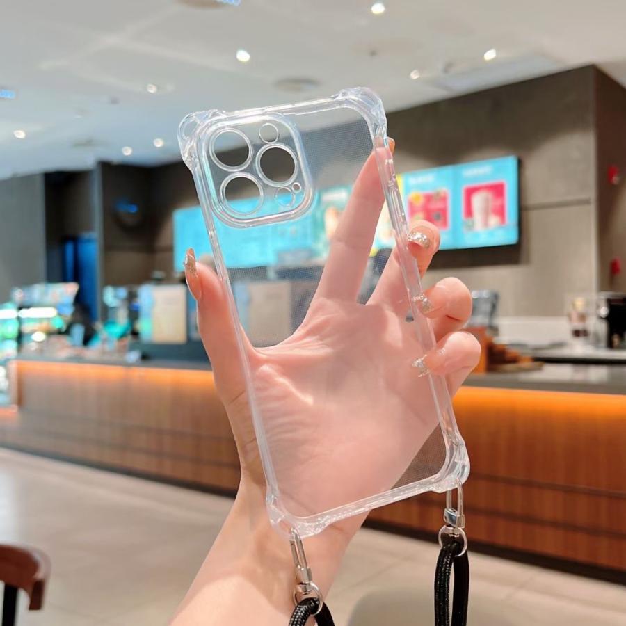 スマホケース スマホショルダーストラップ スマホホルダー クリアケース 韓国 おしゃれ かわいい 透明 肩掛け |  | 06