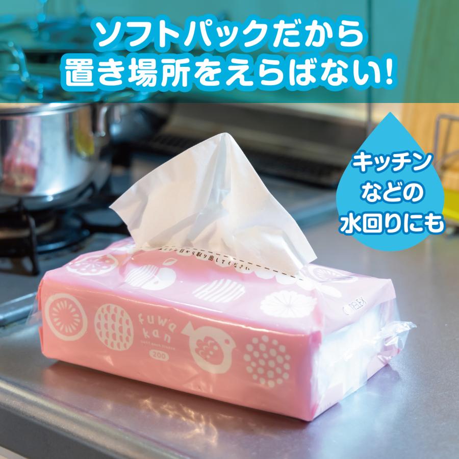 コアレックス ふわかん 200組 大容量 60個 ティッシュ ソフトパック
