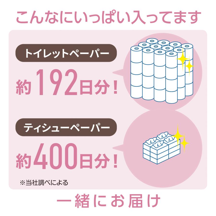 【ケース販売】「プレミアムギフト」プレミアムシンラ 40ｍ ダブル 12ロール入4パック＋コアレックスグリーンセービングティシュー 200組（400枚6個入 2パック | コアレックス | 02