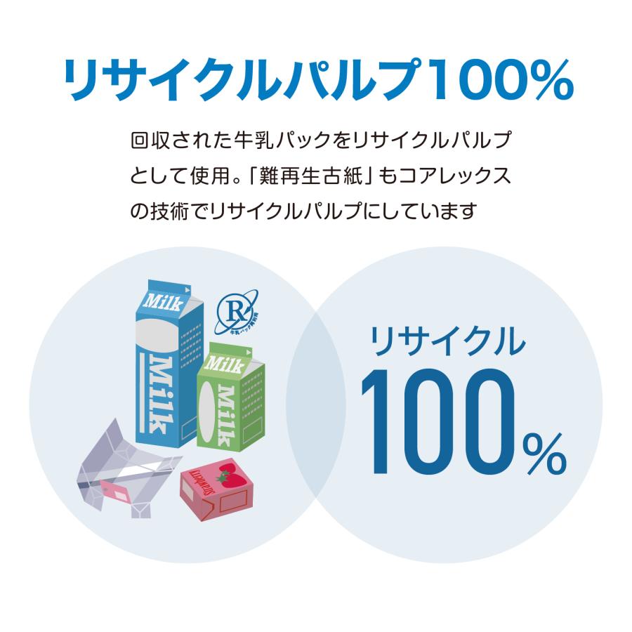 【ケース販売】信栄コアレス(細穴タイプ)再生紙芯なしトイレットペーパー130mシングル 6ロール10パック入り | コアレックス | 04