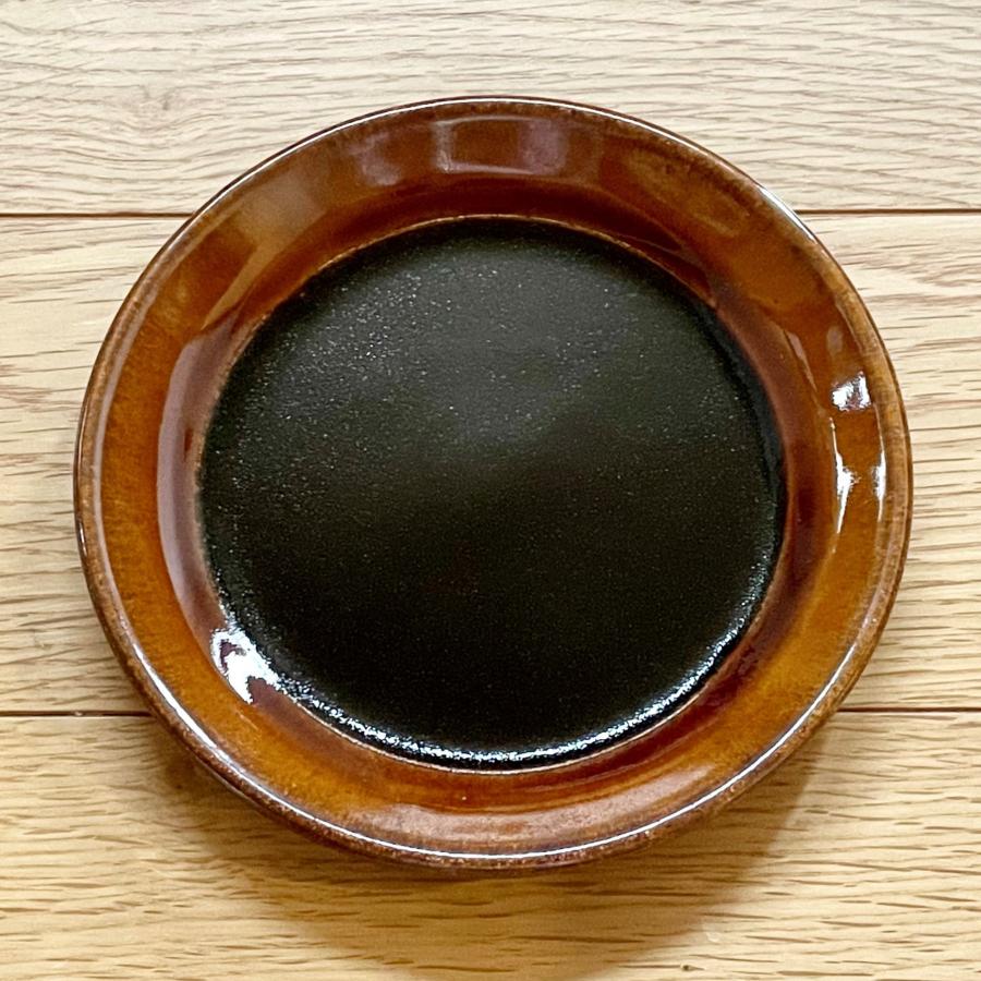 益子焼／2tone／6寸丸皿Φ180／陶器／ツートーン／おしゃれ／可愛い／和