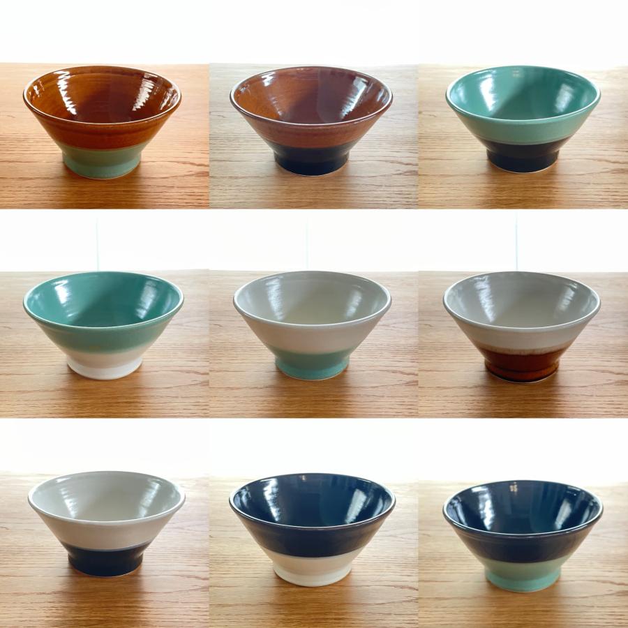 益子焼／2tone／丼／どんぶり／陶器／ツートーン／おしゃれ／可愛い