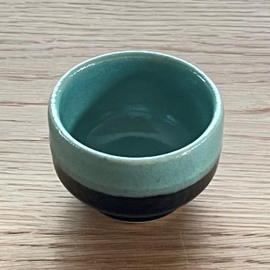 益子焼／ツートーン／ぐいのみ／陶器／おしゃれ／可愛い／モダン／和