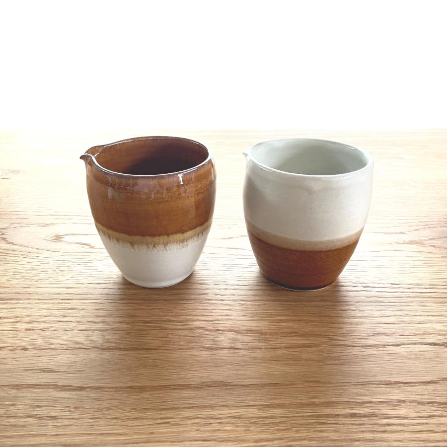 益子焼／2tone／片口／陶器／ツートーン／おしゃれ／可愛い／モダン