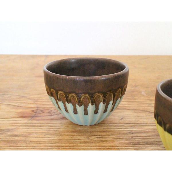 会津本郷焼／カフェオレボウル 色釉太しのぎ ／樹ノ音工房 : コレパン