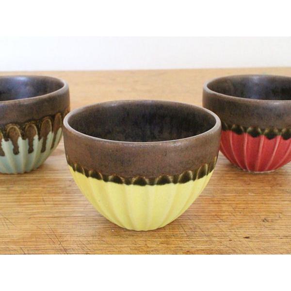 会津本郷焼／カフェオレボウル 色釉太しのぎ ／樹ノ音工房 : コレパン