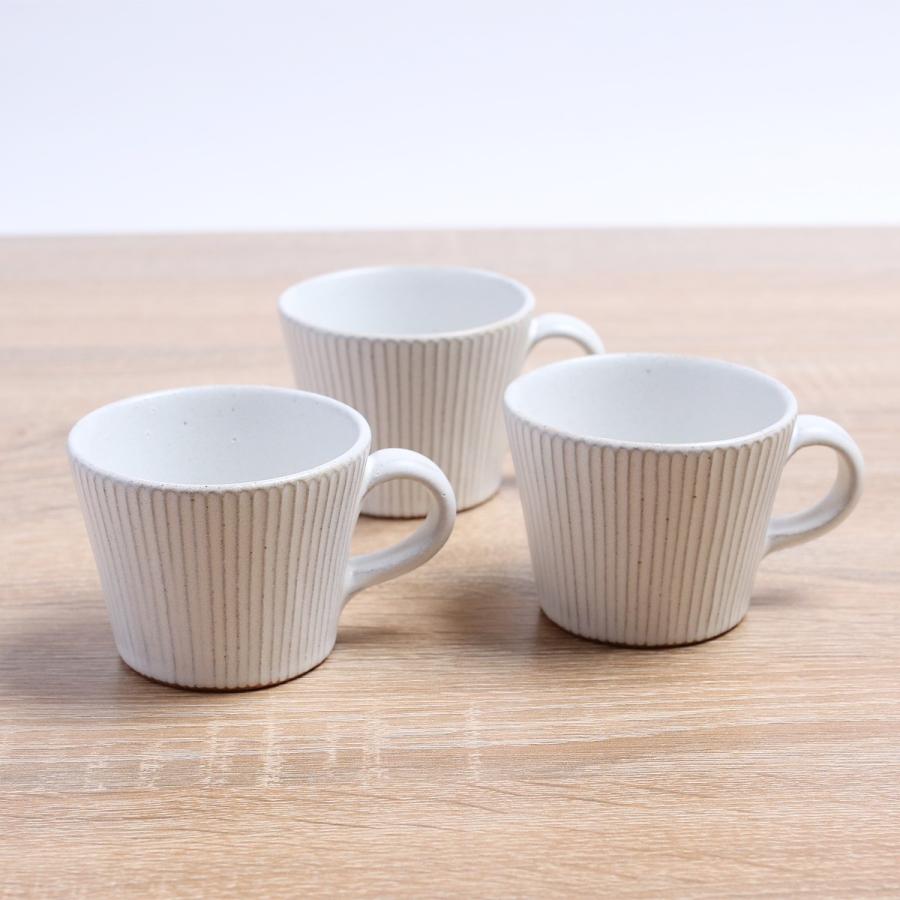 会津本郷焼／フリーマグ 白 太しのぎ 細しのぎ／樹ノ音工房 : コレパン
