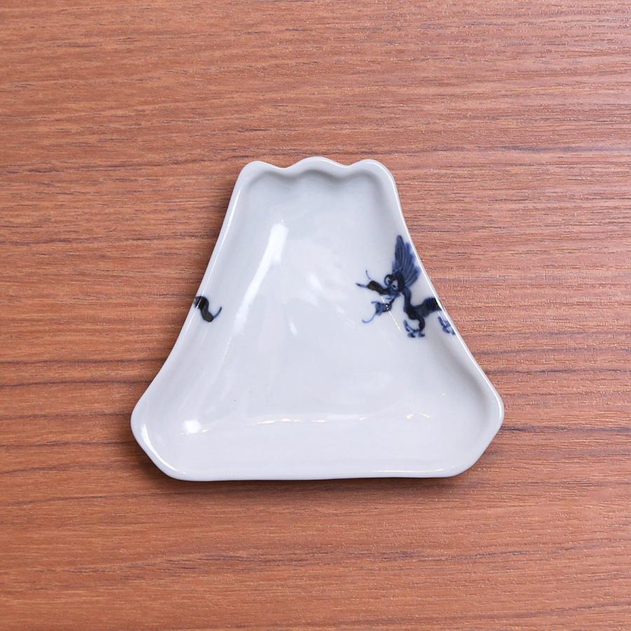 九谷焼 九谷焼 ／ 豆皿 富士山 染付龍 /小皿 豆皿 吉祥紋古典絵変り