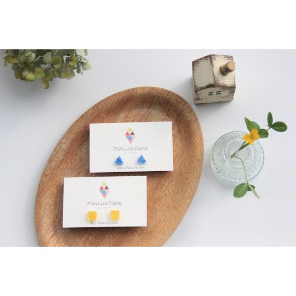 ふくいろピアス・イヤリング／会津木綿／非金属／かわいい／おしゃれ