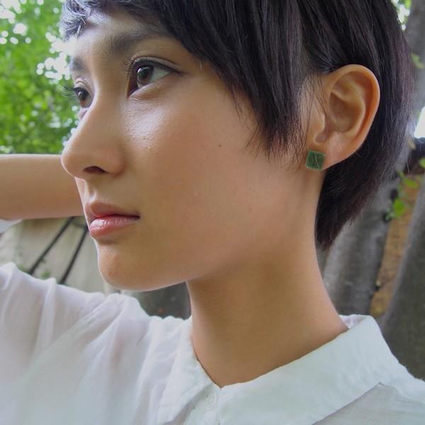 ふくいろピアス・イヤリング／会津木綿／非金属／かわいい／おしゃれ