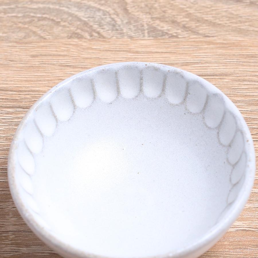 会津本郷焼／豆鉢 太しのぎ 白 皿 陶器／樹ノ音工房 : コレパン 日本の