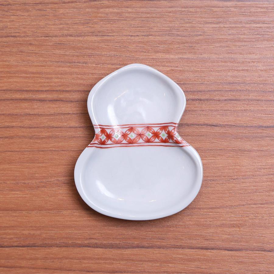 九谷焼 九谷焼 ／ 豆皿 瓢箪 赤絵丸紋 赤絵帯七宝 /小皿 豆皿 吉祥紋