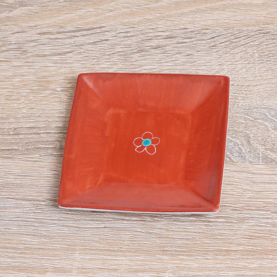 九谷焼 豆皿 朱巻花 角皿 小皿 おしゃれ かわいい 和食器 3号 縁起物 贈り物 和陶房 Kutani Kaku1300 コレパン 日本の暮らし雑貨店 通販 Yahoo ショッピング