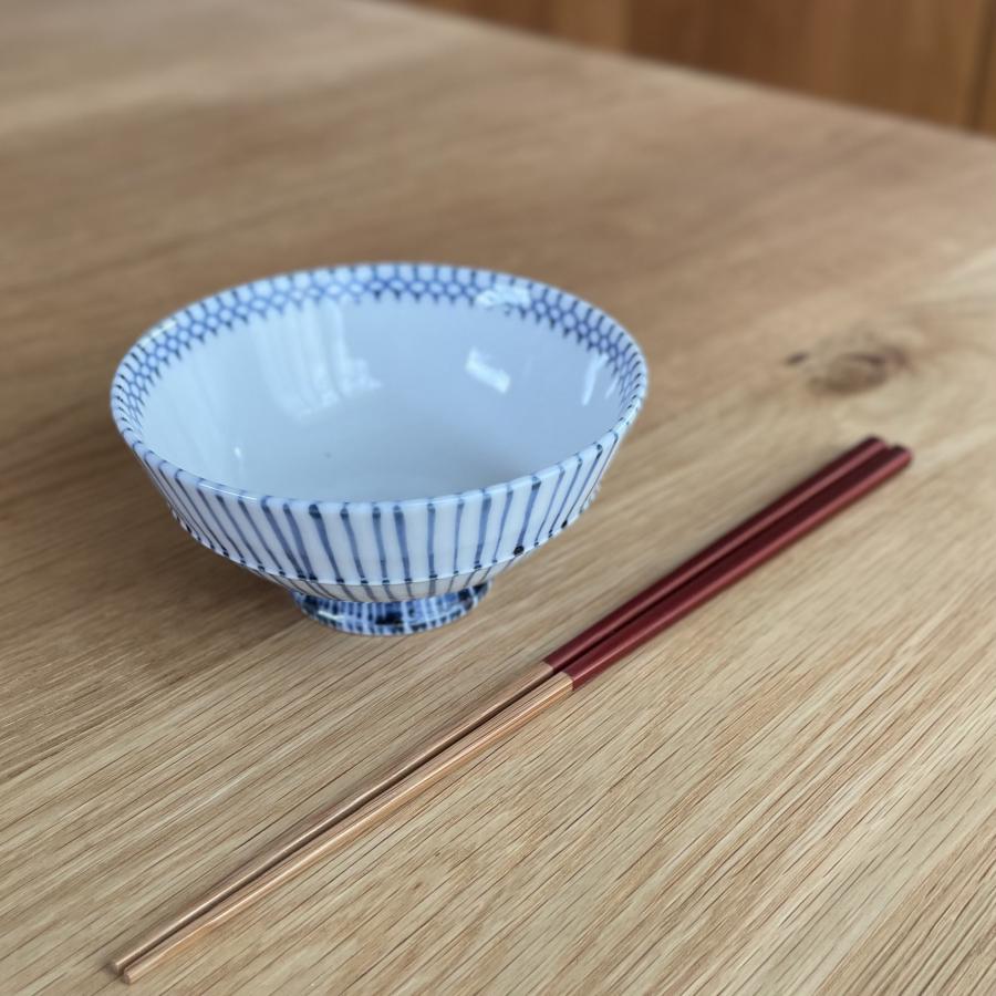 九谷焼 九谷焼 ／ 飯碗一文字 染付麦わら サビ麦わら 飯碗 色絵気球