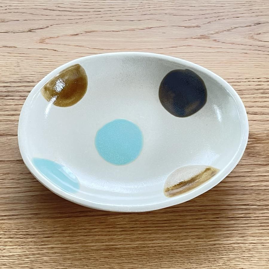 益子焼／sansai／楕円皿150／陶器／おしゃれ／可愛い／和食器／道祖土