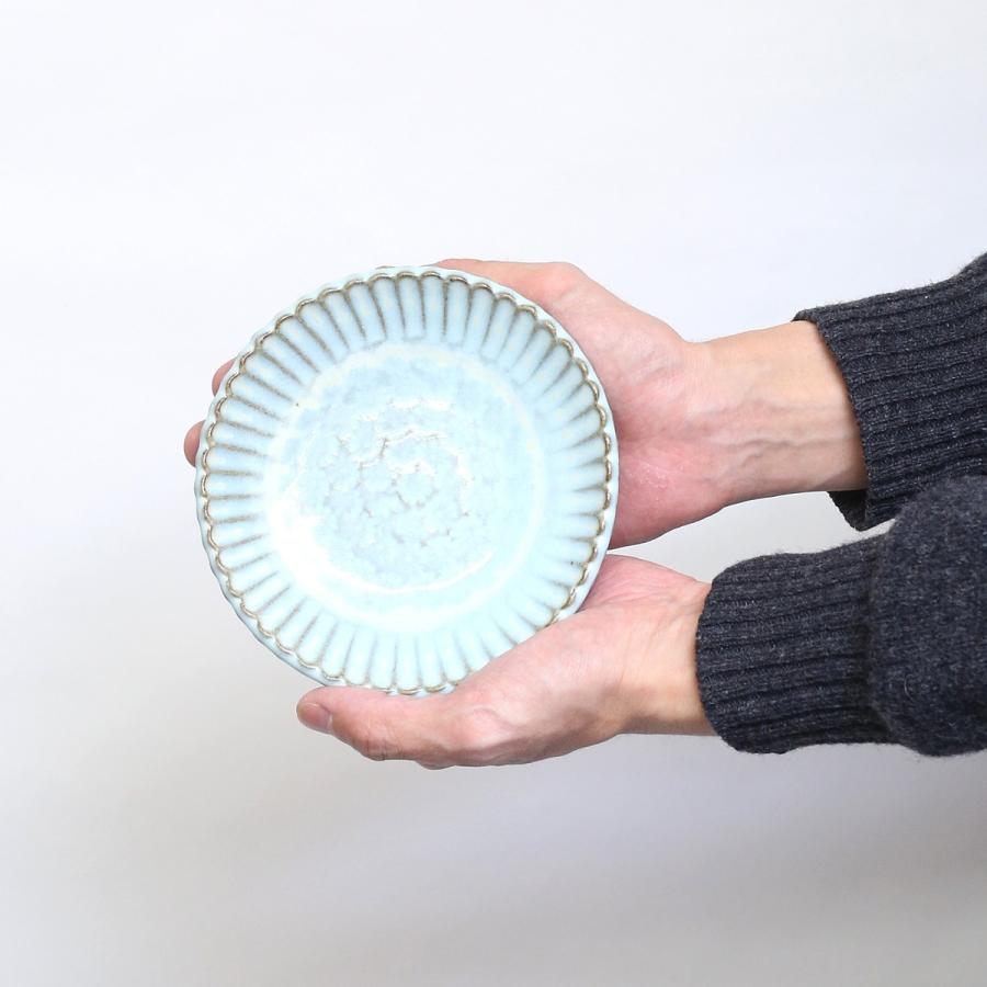 小代焼／輪花板皿 S 陶器 おしゃれ 可愛い 和食器 ／小代本谷ちひろ窯