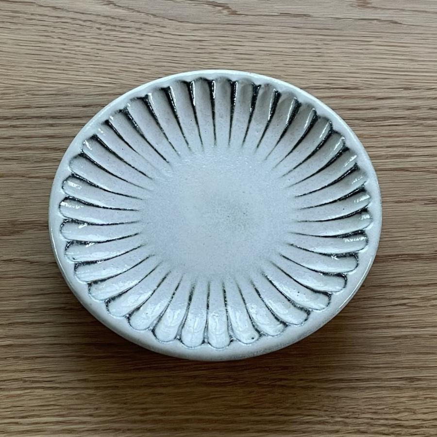 丹波焼／5寸皿／白／青／雅峰窯 | 