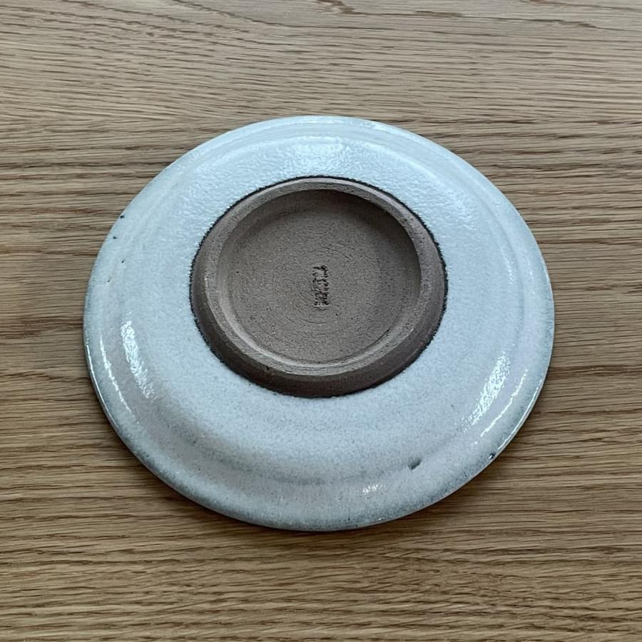 丹波焼／5寸皿／白／青／雅峰窯 |  | 03