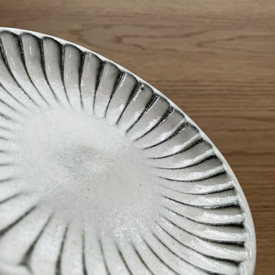 丹波焼／5寸皿／白／青／雅峰窯 |  | 06