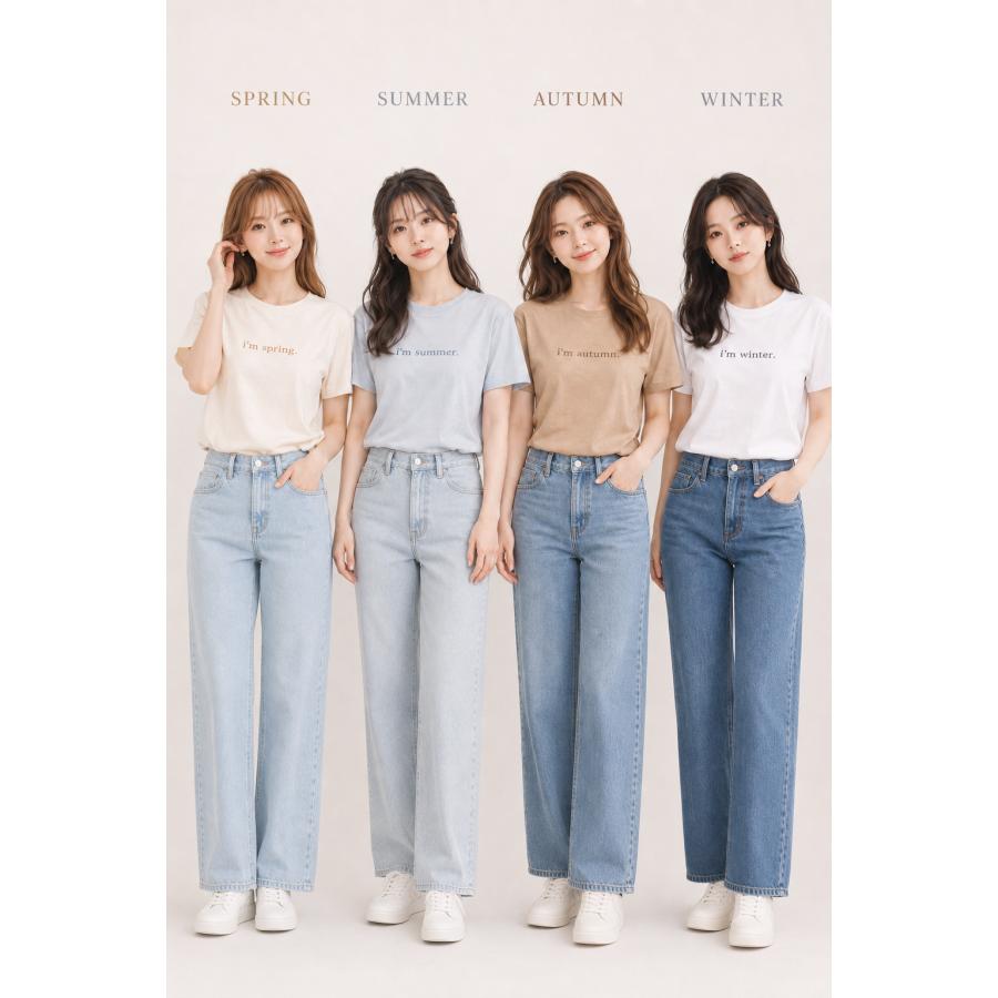 パーソナルカラーTシャツ 4シーズン着用イメージ