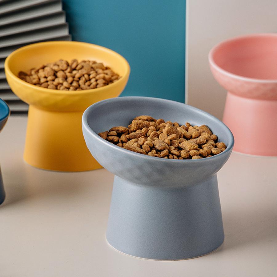 ペット食器 陶器 斜め おしゃれ 猫 犬 水 フードボウル 高さ ペットボウル 可愛い お皿 餌入れ エサ皿 食事 ごはん 食べやすい ペット用品 Petbowl02 Corleoamor 通販 Yahoo ショッピング