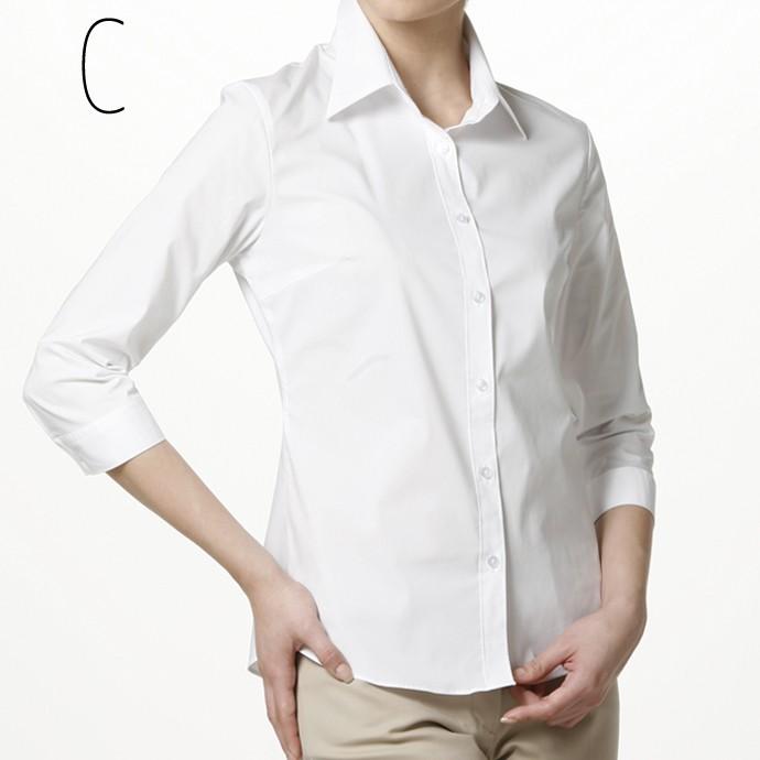 送料無料 5 オフ 選べる袖丈 長袖 7分 スリーブレス 3枚組 シャツ ブラウス ストレッチシャツ Sl レディスシャツ専門店コルレオニス 通販 Yahoo ショッピング