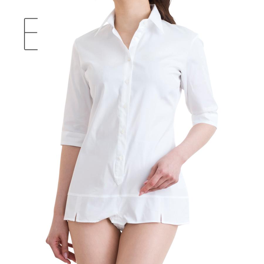 ボディシャツ レディース 着崩れないシャツ ブラウス （長袖/7分袖/5分