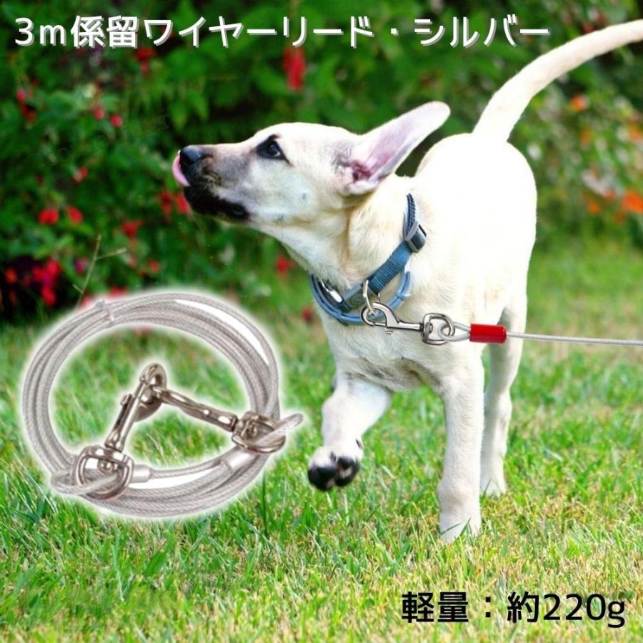 TOOLS FOR THE DOG ロープ犬用リード ワイヤーリード 犬 係留リード 3m 絡まない 防錆 小型犬 中型犬