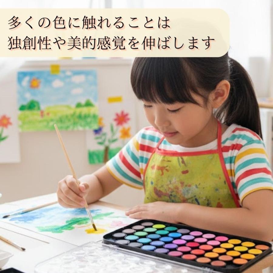 絵の具 48色セット 筆12本付 絵具 セット 水彩絵具 48色 絵具セット 筆