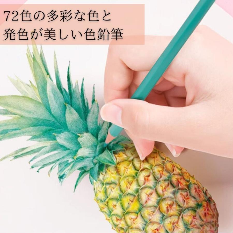 色えんぴつ 72色 セット 水彩色鉛筆 水溶性鉛筆 色鉛筆 塗り絵 水彩画
