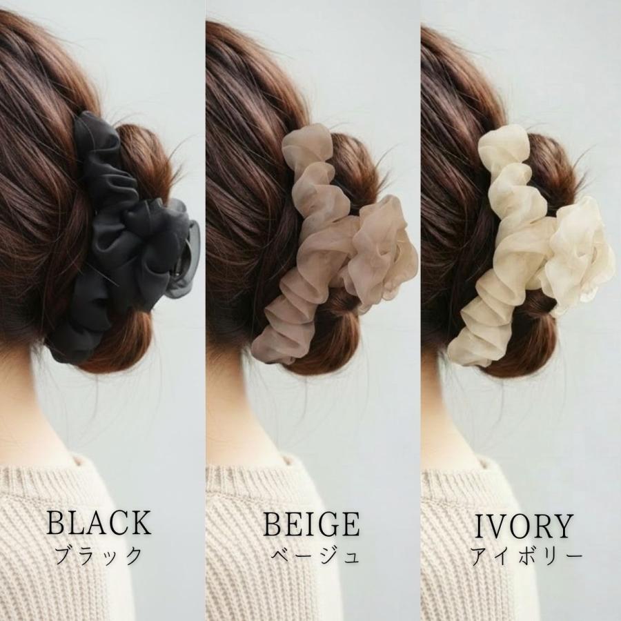 ヘアクリップ 大きめ しっかり 落ちない 髪留め バンスクリップ おしゃれ ヘアアクセサリー クリップ 髪多い 大人 かわいい 可愛い 髪飾り 黒 シンプル |  | 08