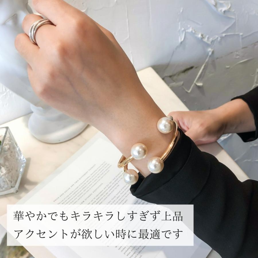ビッグパール バングル フォーパール ブレスレット アクセサリー