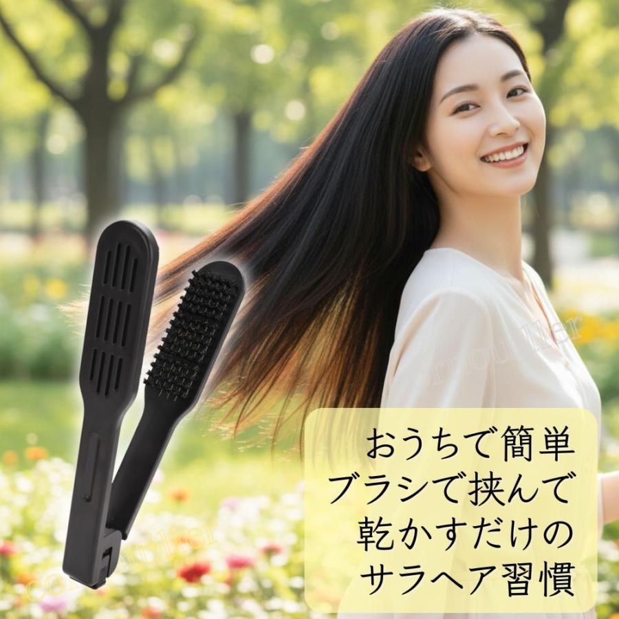 豚毛 ツインブラシ Lite版 挟むブラシ ツイン ブラシ ストレート ヘア