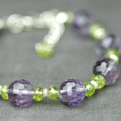ペリドット＆アメジストレディースブレスレット　パワーストーン天然石　送料無料 |  | 02