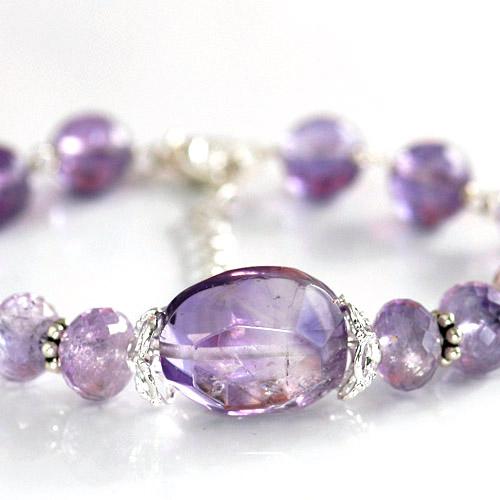 ダイアナブレスレット　アメジスト＆アメトリン　パワーストーン　送料無料　天然石　レディース |  | 02