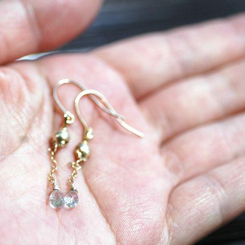 アクアスカラップパワーストーンピアス　/アクアマリン　パワーストーン　天然石 |  | 04