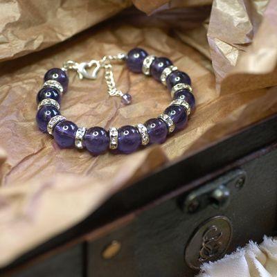 ブリリアントアメジスト　パワーストーン　レディースブレスレット/アメジスト　天然石　送料無料 |  | 01