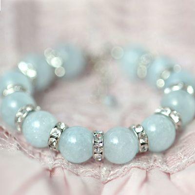 ブリリアントアクアマリン　パワーストーン　レディースブレスレット　/アクアマリン　天然石　送料無料 | 