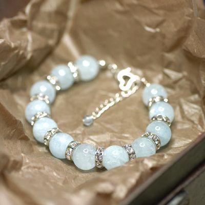 ブリリアントアクアマリン　パワーストーン　レディースブレスレット　/アクアマリン　天然石　送料無料 |  | 01