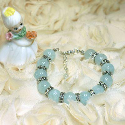 ブリリアントアクアマリン　パワーストーン　レディースブレスレット　/アクアマリン　天然石　送料無料 |  | 02