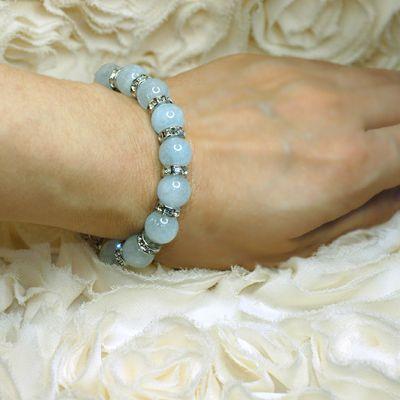 ブリリアントアクアマリン　パワーストーン　レディースブレスレット　/アクアマリン　天然石　送料無料 |  | 05