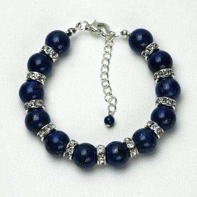 ブリリアントラピスラズリ　パワーストーン　レディースブレスレット　/ラピスラズリ　天然石　送料無料 |  | 01