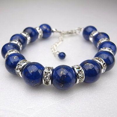 ブリリアントラピスラズリ　パワーストーン　レディースブレスレット　/ラピスラズリ　天然石　送料無料 |  | 02