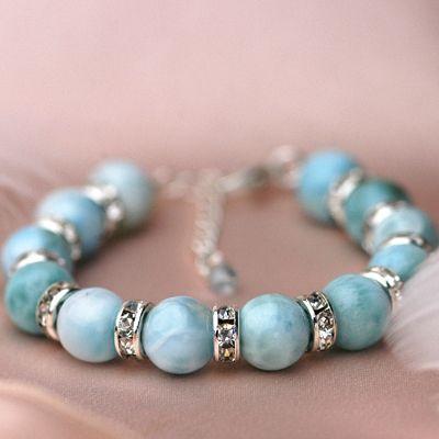 ブリリアントラリマー　パワーストーン　レディースブレスレット　/ラリマー　天然石　送料無料 | 