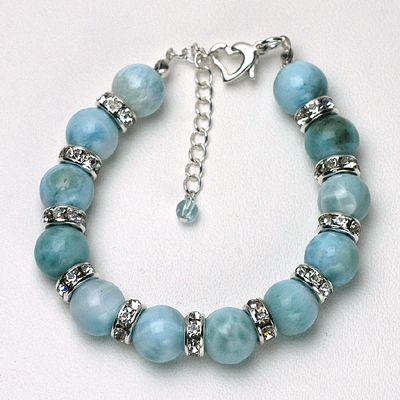 ブリリアントラリマー　パワーストーン　レディースブレスレット　/ラリマー　天然石　送料無料 |  | 01