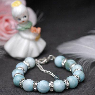 ブリリアントラリマー　パワーストーン　レディースブレスレット　/ラリマー　天然石　送料無料 |  | 02