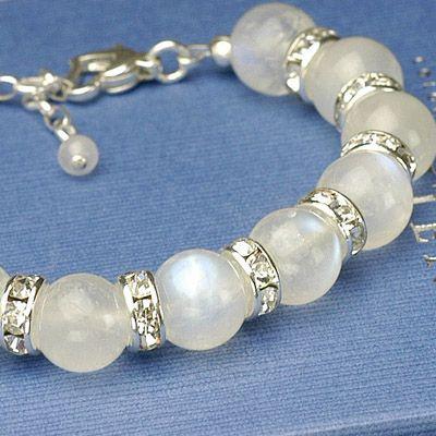 ブリリアントムーンストーン　パワーストーン　レディースブレスレット　/ムーンストーン　天然石　送料無料 | 